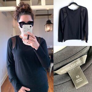 BANANA REPUBLIC Black Chic Moto Long Sleeve Top in Size M